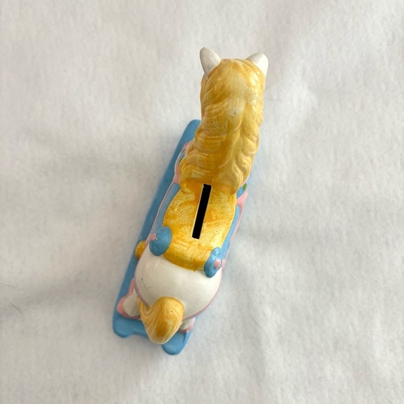 Vintage Kids Girls 1982 Enesco Rocking Horse Piggy Bank - Picture 4 of 5